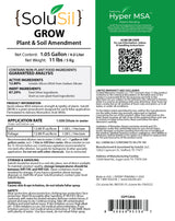 SoluSil® GROW - mMSA Plant & Soil Amendment 1 Gallon / 4 Liter (2 Pack 2G/8L) 20 Acres / 8 Ha